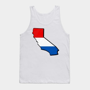 Red, White, and Blue California Outline Tank Top